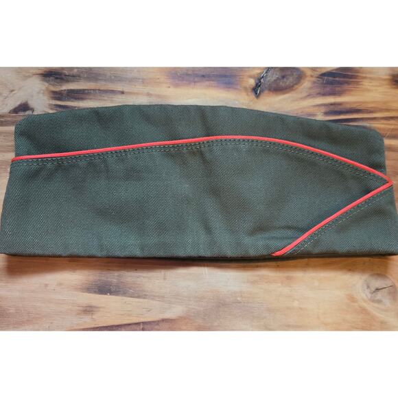 BSA VINTAGE 1970'S BOY SCOUT GARRISON HAT CAP WITH DIAMOND PATCH Size 7-71/8 - Picture 3 of 4